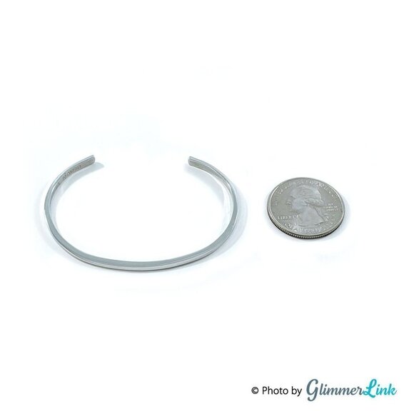 Vintage 1970s AVON Slender Touch Silver Tone Cuff Bracelet - Picture 7 of 8